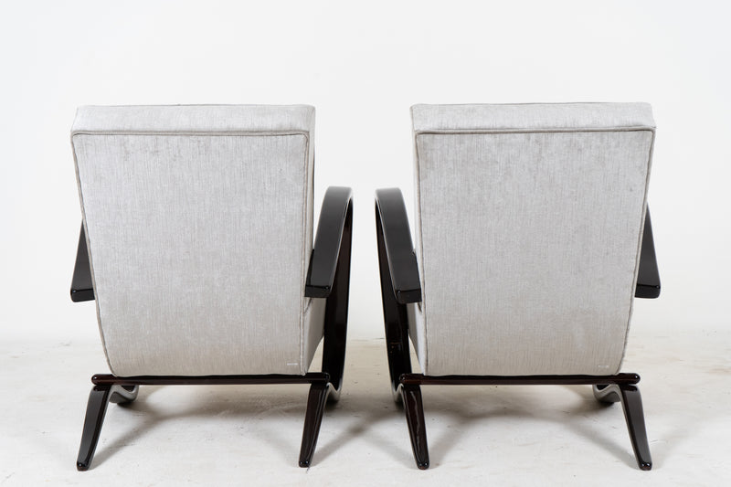 A Pair of armchairs in the style of Halabala