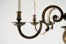 An Impressive European Solid Brass Chandelier