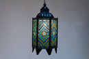 An Indian Style Lantern with Colored Glass Mosaic