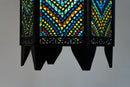 An Indian Style Lantern with Colored Glass Mosaic