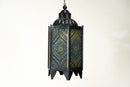 An Indian Style Lantern with Colored Glass Mosaic