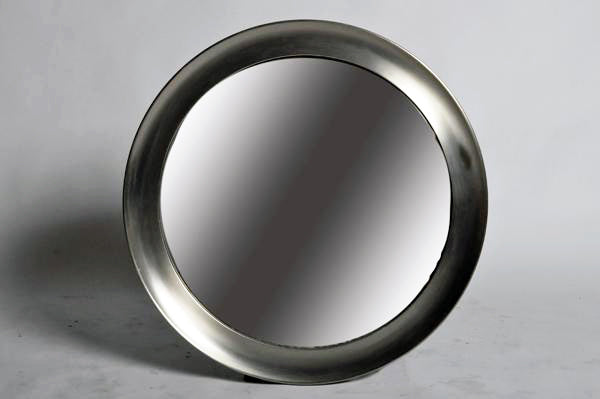 Impressive Metal Mirror in the Style of Sergio Mazza