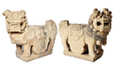 Impressive Pair of Chinese Stone Guardian Lions