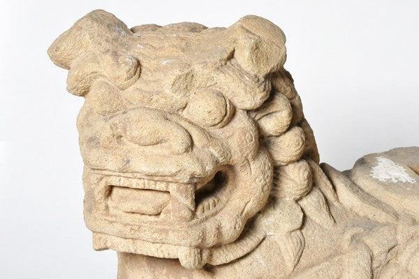 Impressive Pair of Chinese Stone Guardian Lions