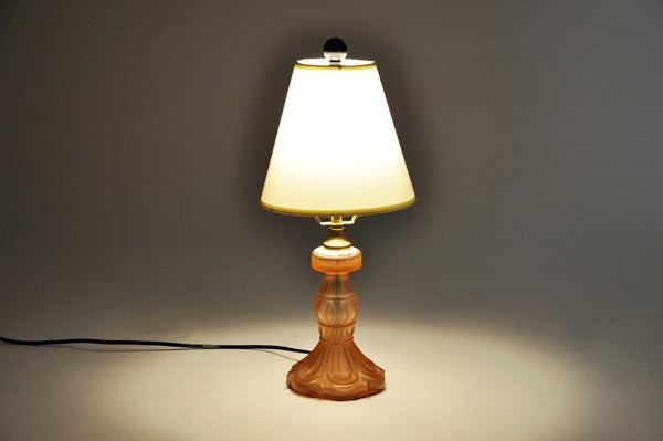 Moulded and Frosted Glass Lamp