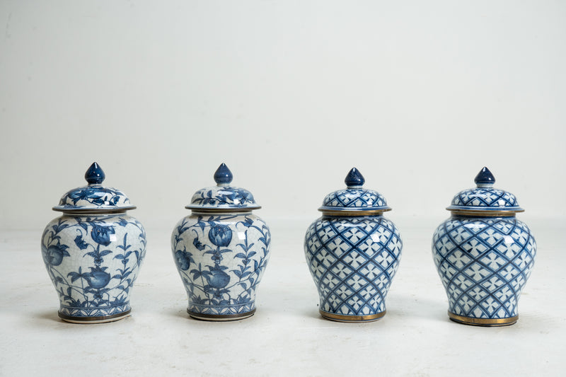 Blue and White Porcelain Ginger Jar