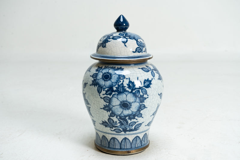 Blue and White Porcelain Ginger Jar