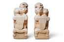 A Pair of Chinese Marble Fu Dogs