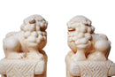A Pair of Chinese Marble Fu Dogs