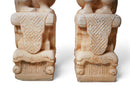 A Pair of Chinese Marble Fu Dogs