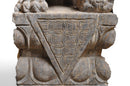 A Pair of Carved Stone Fu dogs