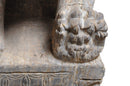 A Pair of Carved Stone Fu dogs