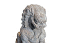 A Pair of Carved Stone Fu dogs