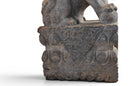 A Pair of Carved Stone Fu dogs