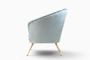 A Mid Century Modern Italian Club Chair with Brass Legs