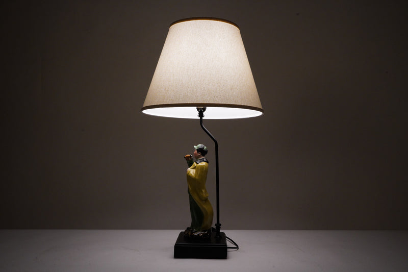 A Cultural Revolution-Style Ceramic Mao Figure Lamp