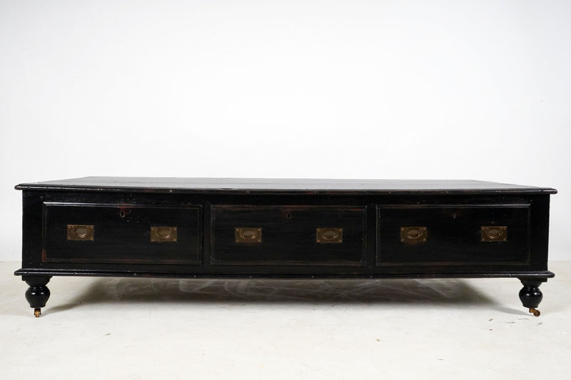 Indian Teakwood Daybed with Three Storage Drawers