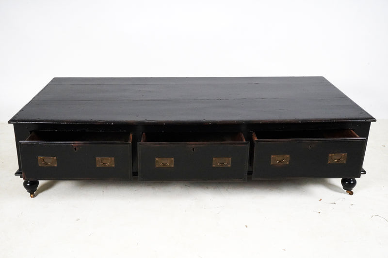 Indian Teakwood Daybed with Three Storage Drawers
