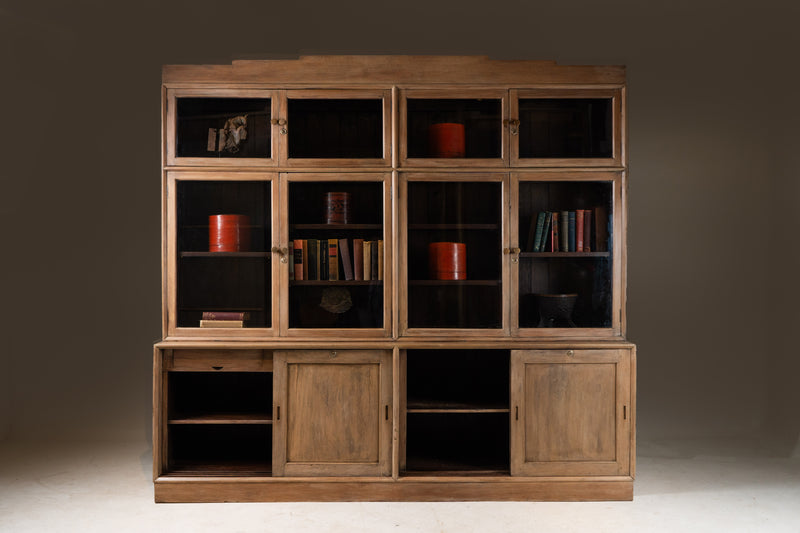 Mid-Century Burmese Colonial Teak Bookcase