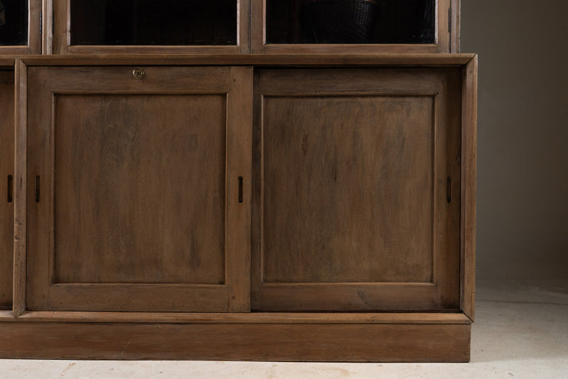 Mid-Century Burmese Colonial Teak Bookcase