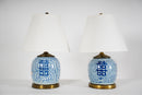 A Blue and White "Double Happiness" Jar Lamp