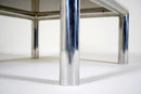 A Square Chrome Coffee Table