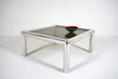 A Square Chrome Coffee Table