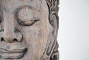 A Teak Wood Sculpture of a Cambodian Apsara Goddess