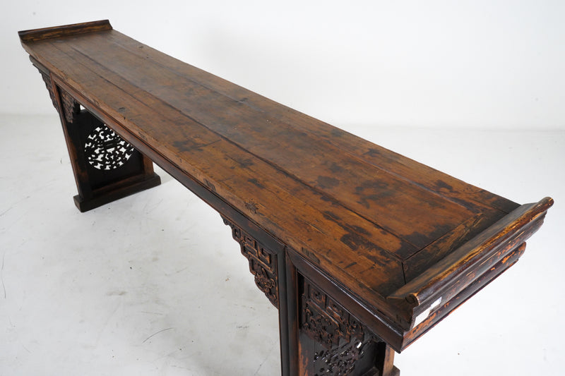 A Middle Qing Dynasty Altar Table with a Carved Dragon Motif