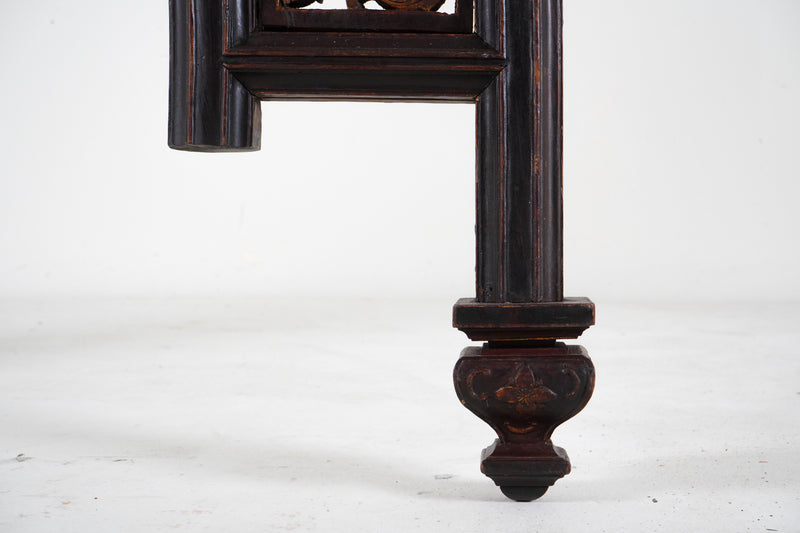 A Late Qing Dynasty Round Elm Wood Arch