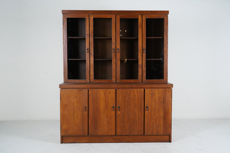 A British Colonial Bookcase with Bottom Storage