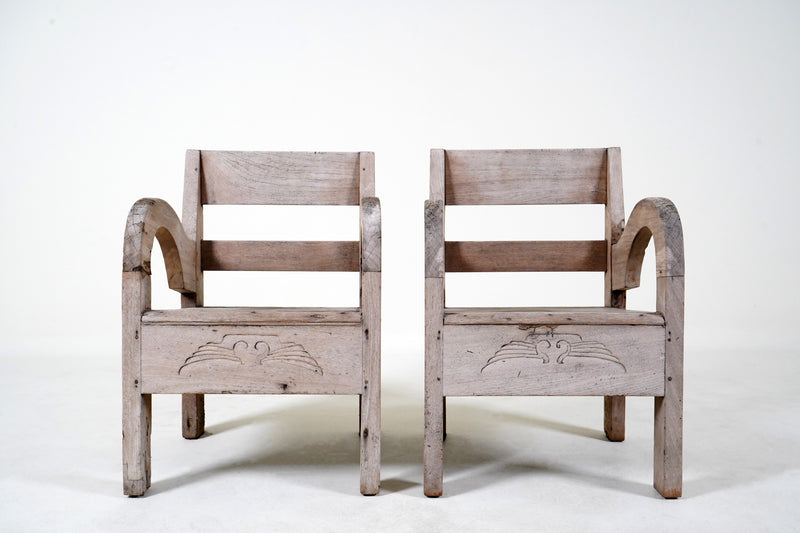 British Colonial Teakwood Chairs