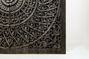 A Carved Teak Wood Lotus Flower Panel 6'x6'