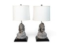 A Pair of Chinese Guardian Lions Lamps