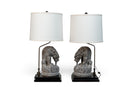 A Pair of Chinese Guardian Lions Lamps