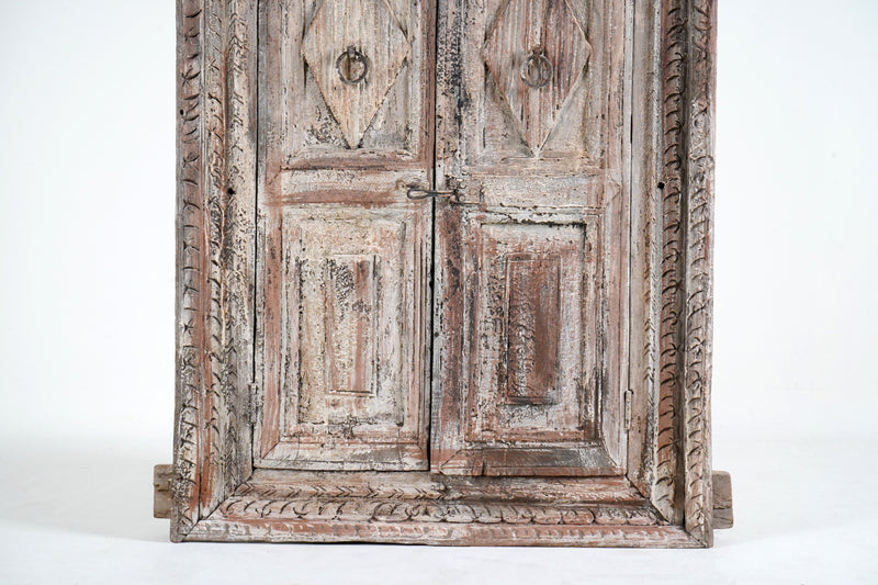 A Hand-Carved Indian Window Frame