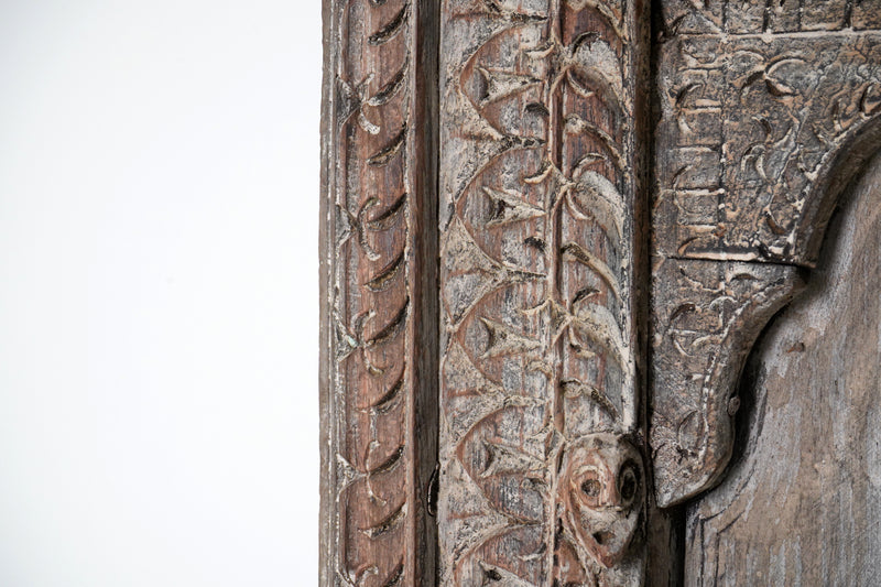 A Hand-Carved Indian Window Frame