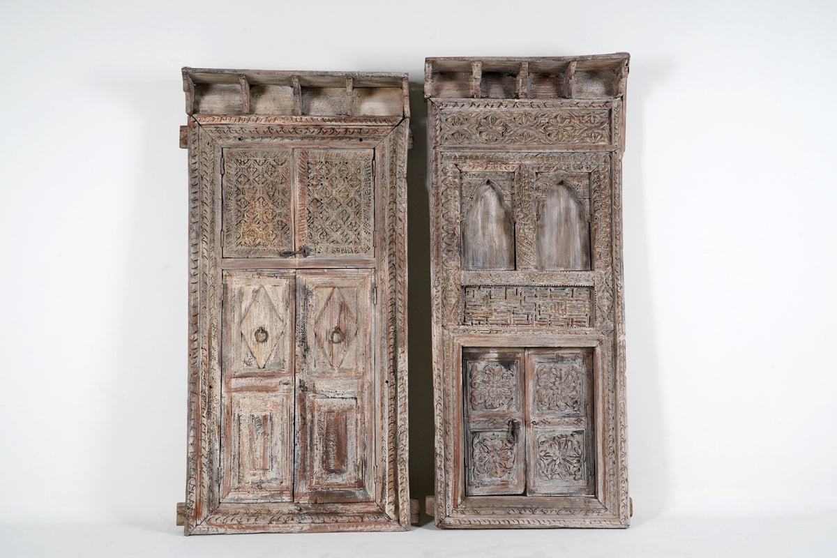A Hand-Carved Indian Window Frame