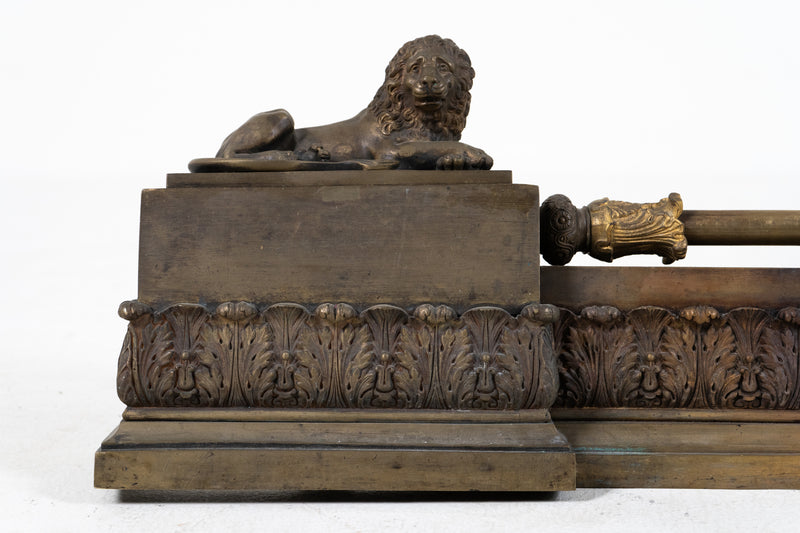 A Solid Brass Fireplace Fender, c. 1880