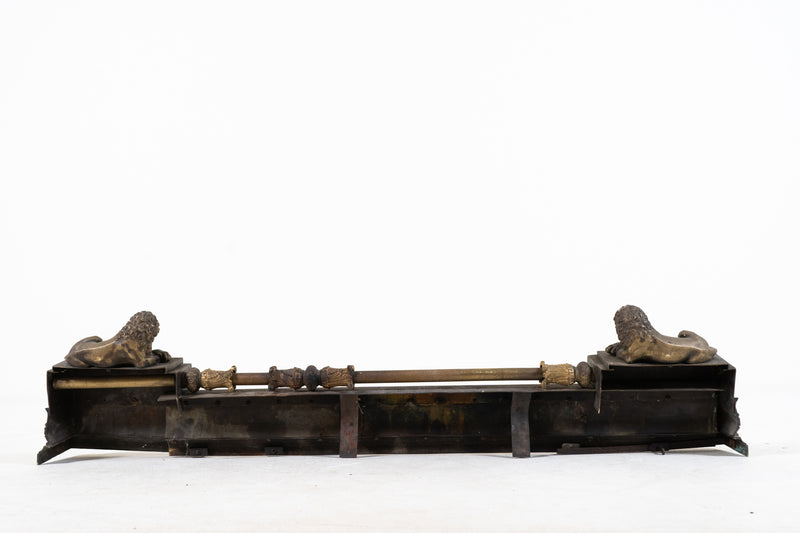 A Solid Brass Fireplace Fender, c. 1880