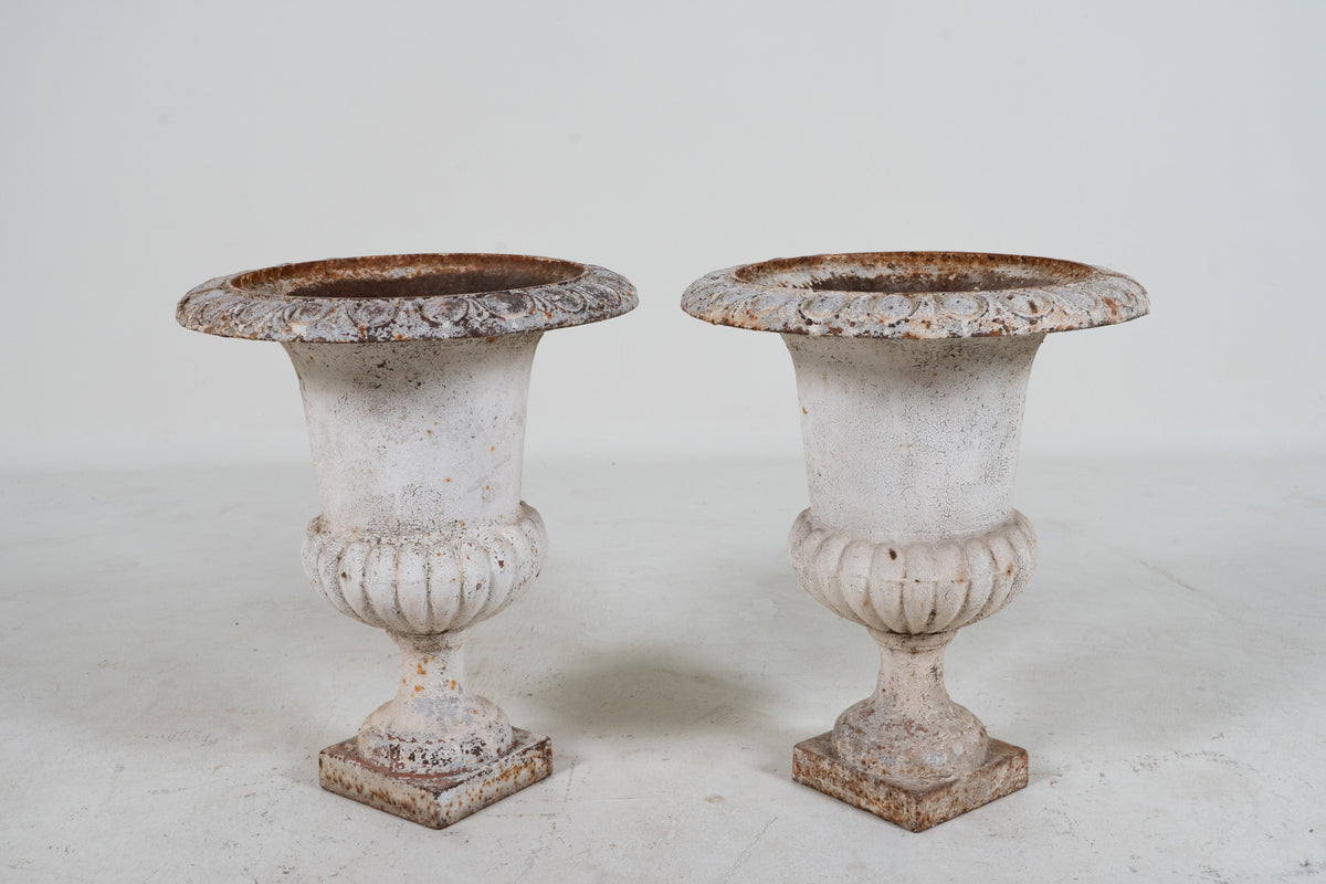 Antique French Victorian Cast Iron Fluted Urn Garden Planter Pedestal, Pair  at 1stDibs | victorian cast iron plant stand, victorian cast iron planter, image size:1200x800