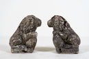 A Pair of Antique Limestone Lions, France c.1900