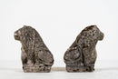 A Pair of Antique Limestone Lions, France c.1900