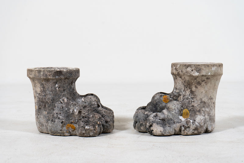 A Pair of Antique Cement Lion Paws, France 19th C.