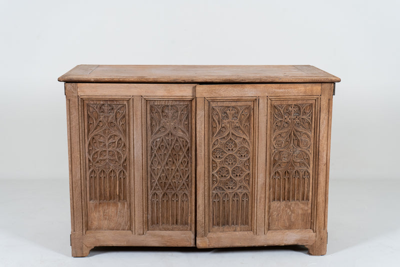 A Gothic Revival French Oak Chest, c. 1880