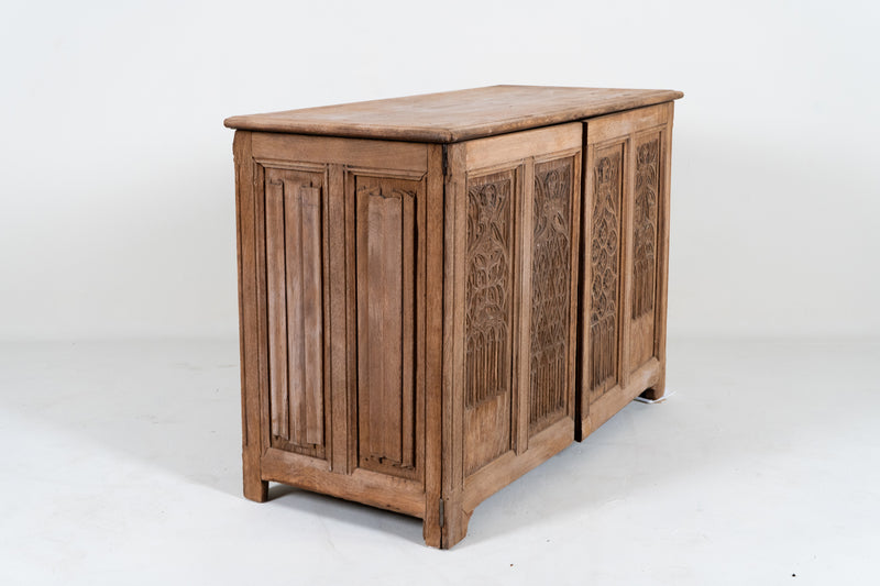 A Gothic Revival French Oak Chest, c. 1880