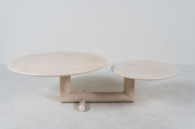 An Adjustable Coffee Table in Travertine, Italy, 1970's