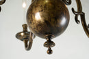 An Impressive European Solid Brass Chandelier