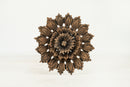 A Carved Teak Lotus Flower