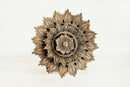 A Carved Teak Lotus Flower